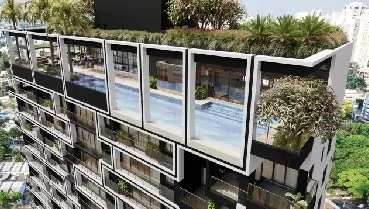 Apartamento à venda em Goiânia no Setor Marista - Empreendimento Gyro Rooftop da Construtora Opus - Fachada